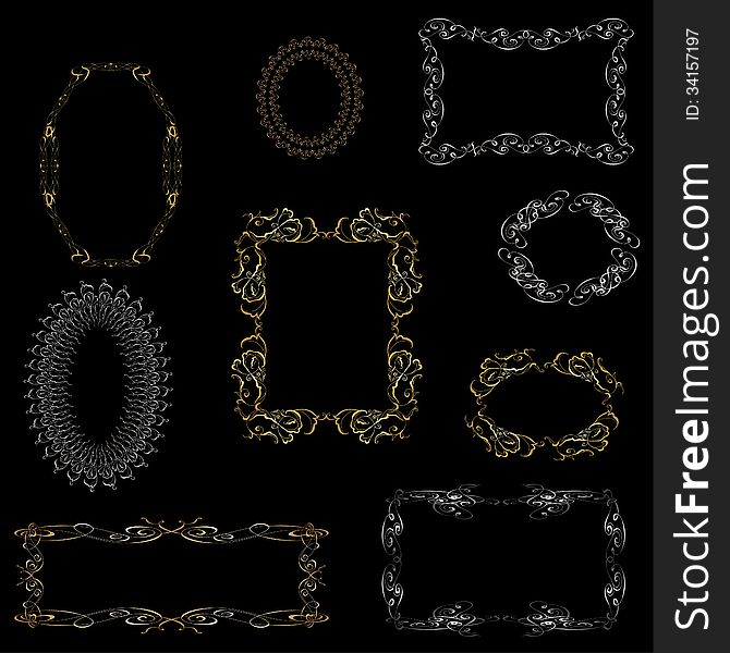 Ornamental metall vector frame. EPS 10. Ornamental metall vector frame. EPS 10