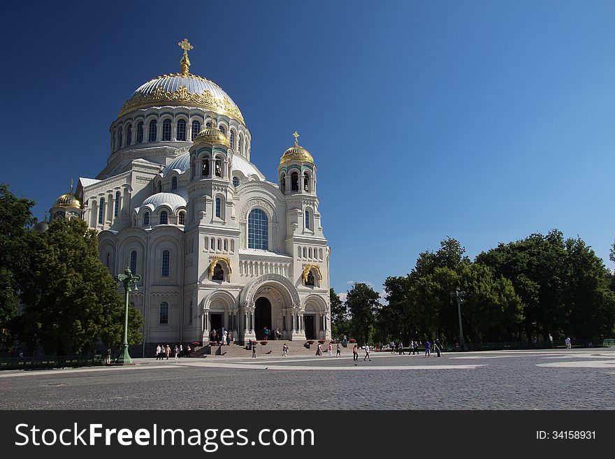 The Naval cathedral of Saint Nicholas in Kronstadt is a Russian Orthodox cathedral built in 1903–1913 as the main church of the Baltic Fleet and dedicated to all fallen seamen. The Naval cathedral of Saint Nicholas in Kronstadt is a Russian Orthodox cathedral built in 1903–1913 as the main church of the Baltic Fleet and dedicated to all fallen seamen.