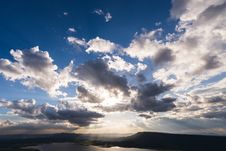 Vivid Clouds Sun Ray Stock Photo Vivid Clouds Sun Ray Stock Photo
