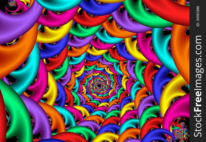 Composition of dreamy spirals and colors. Composition of dreamy spirals and colors
