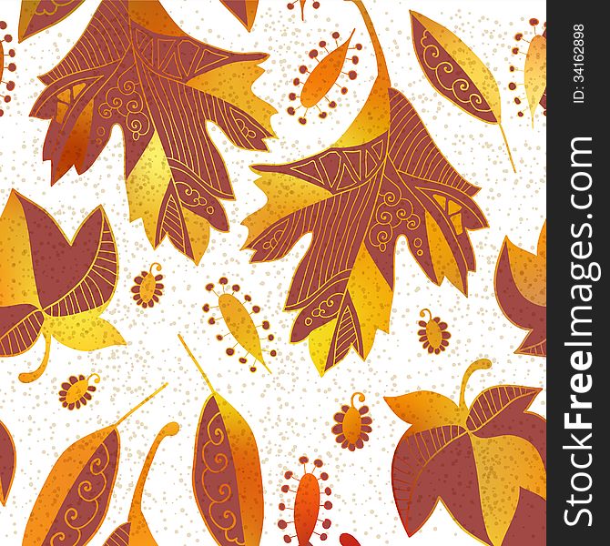 Vector Seamless Background: Autumn