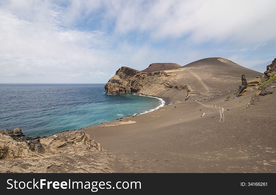 Volcano landscape on Capelinhos, Faial. Volcano landscape on Capelinhos, Faial