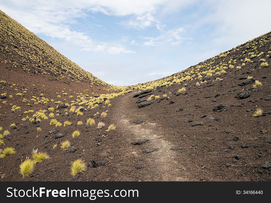 Volcano landscape on Capelinhos, Faial. Volcano landscape on Capelinhos, Faial