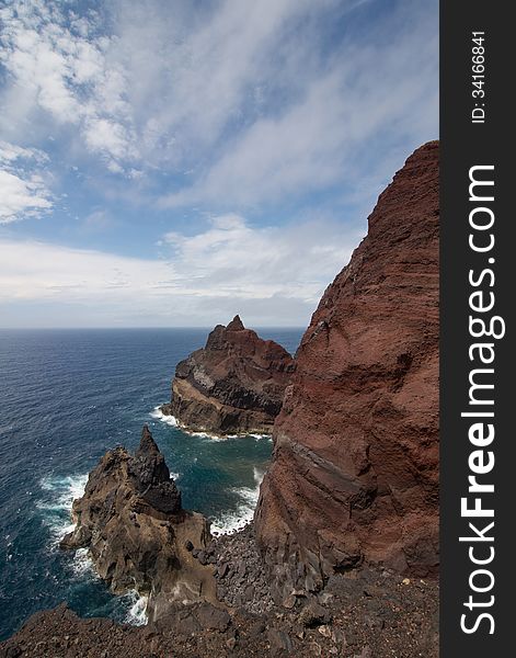 Volcano landscape on Capelinhos, Faial. Volcano landscape on Capelinhos, Faial