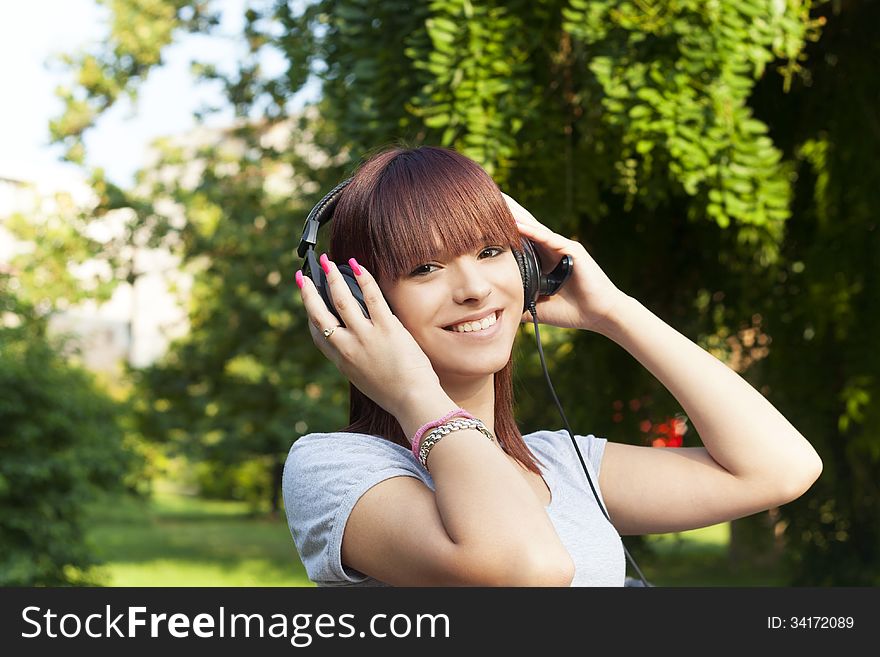 relax with music-happy teenager