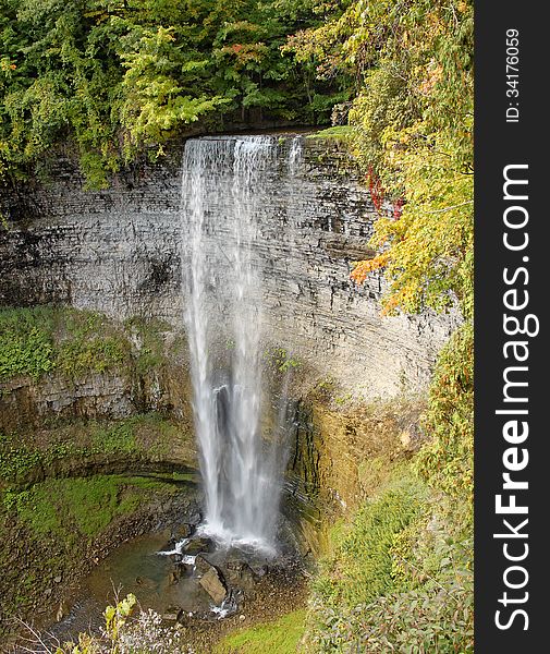 Waterfall In Autumn, Ontario, Canada