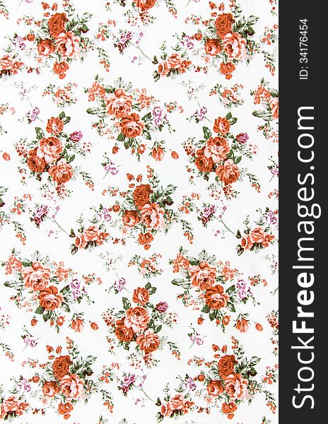 Rose bouquet design Seamless pattern on fabric, as  background