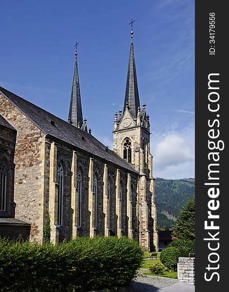 Church tower shot in tirol, Austria