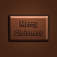 Merry Christmas Invitation, Piece Of Chocolate Merry Christmas Invitation, Piece Of Chocolate