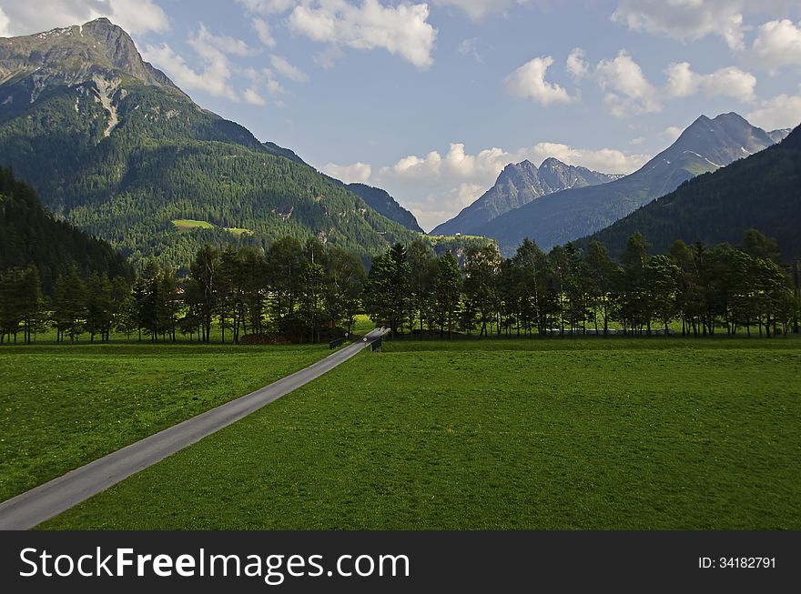 Mountains landscape in Tirol valley