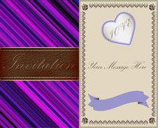 Invitation Cards In An Old-style Gold And Leather Royalty Free Stock Image Invitation Cards In An Old-style Gold And Leather Royalty Free Stock Image