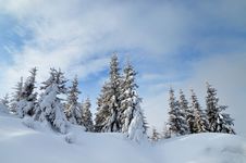 Winter Landscape In Mountains Stock Image