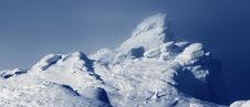 Panorama Of Winter Peaks Stock Photography
