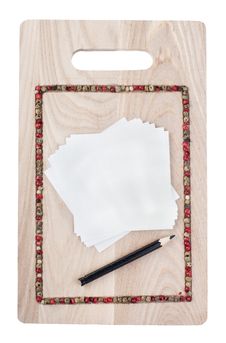 Culinary Background With Pepper On Cutting Board Royalty Free Stock Image Culinary Background With Pepper On Cutting Board Royalty Free Stock Image