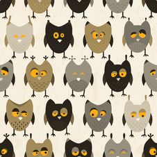 Owl Seamless Pattern. Vector Background. Stock Photos Owl Seamless Pattern. Vector Background. Stock Photos