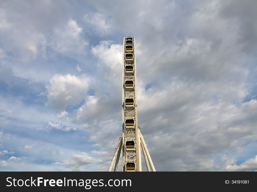 Ferris wheel and blue sky