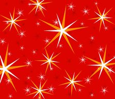 Red Twinkling Sparkling Stars Stock Image