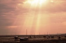 Boats And Sunset Stock Images Boats And Sunset Stock Images