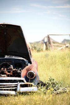 Abandoned Car In Field Stock Images Abandoned Car In Field Stock Images