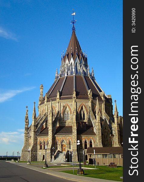 Canada's parliament library. Ottawa. Ontario.