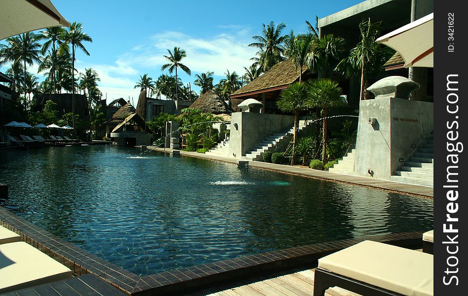 Swimming pool at luxury resort in Koh Chang Thailand.