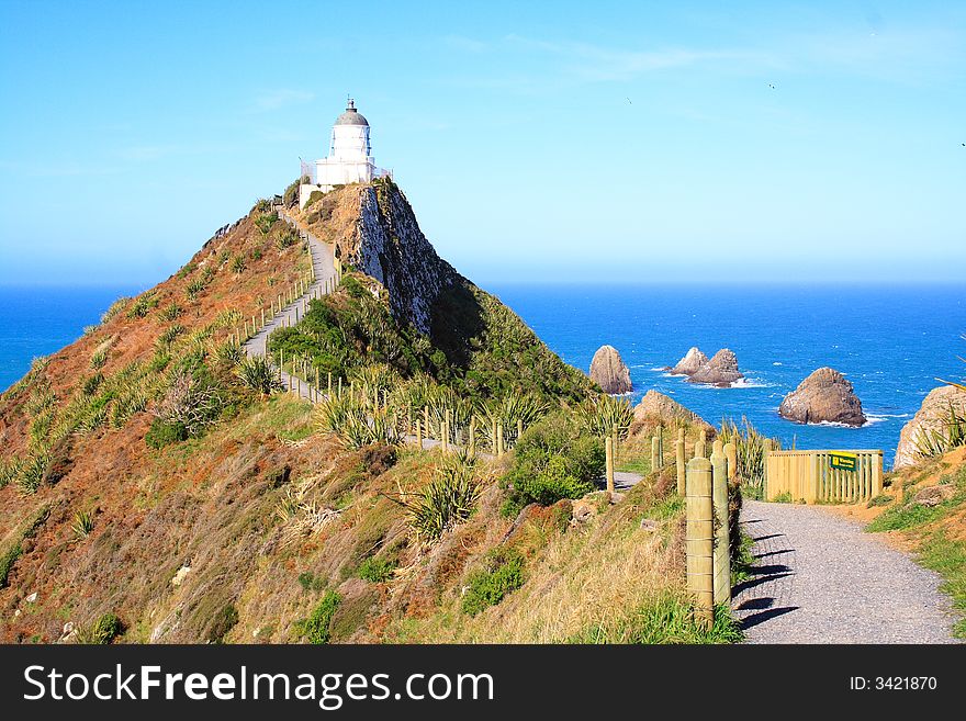 Lighthouse In The New Zealand