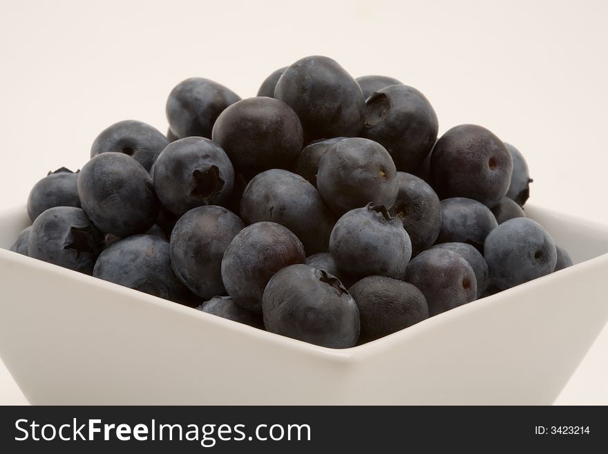 Blueberry dessert on a white background