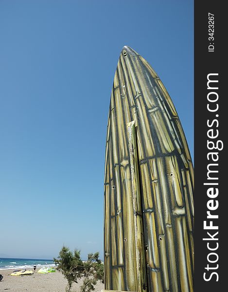 Surf in a surfer beach; vertical orientation