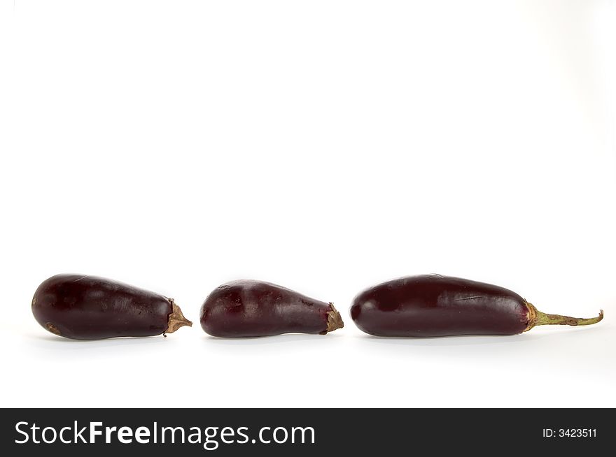 An image of row of eggplants
