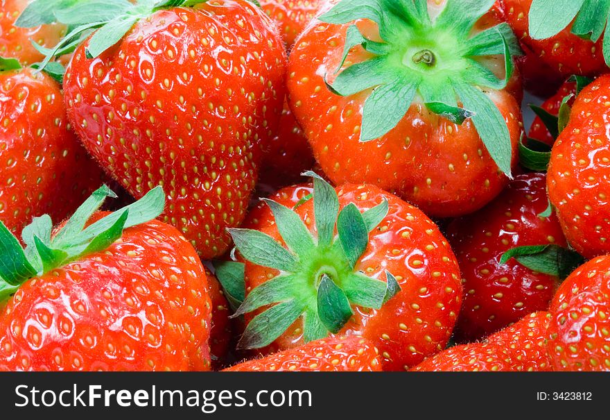 Lots of fresh strawberries for backgrounds