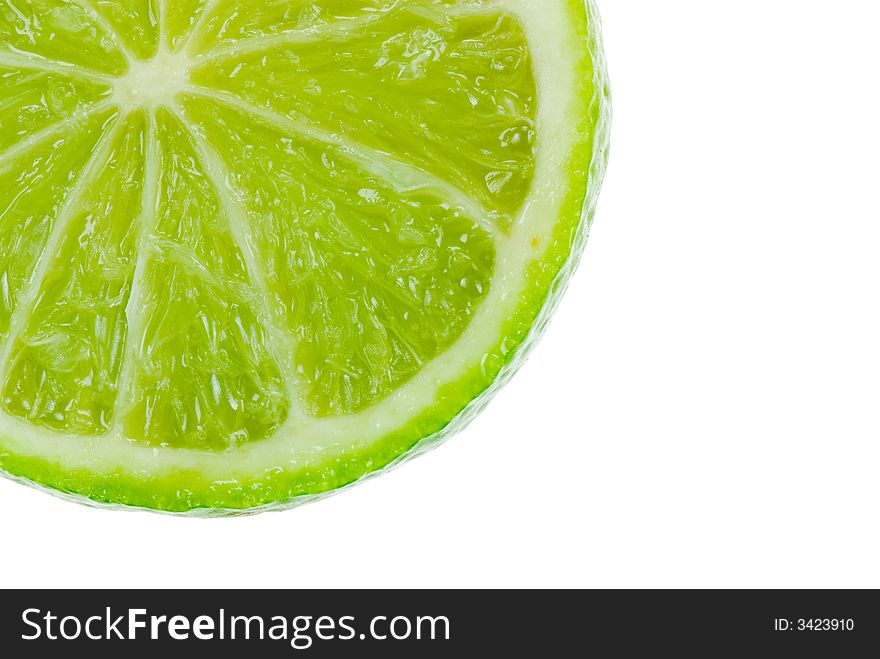 Fresh lime isolated on white