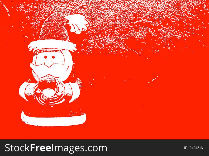 Santa claus on red background,christmas symbol,illustration