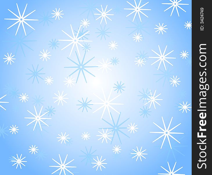 A background illustration featuring snowflakes falling in white and blue gradient. A background illustration featuring snowflakes falling in white and blue gradient