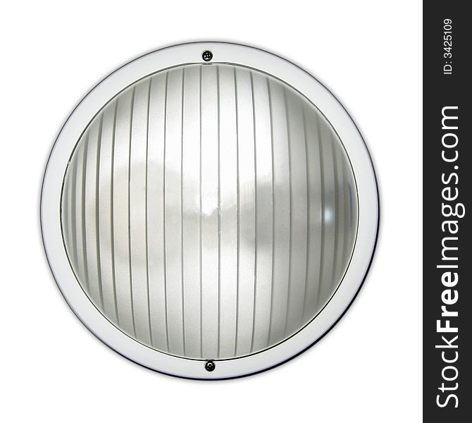 A round lamp with glas and reflection. A round lamp with glas and reflection