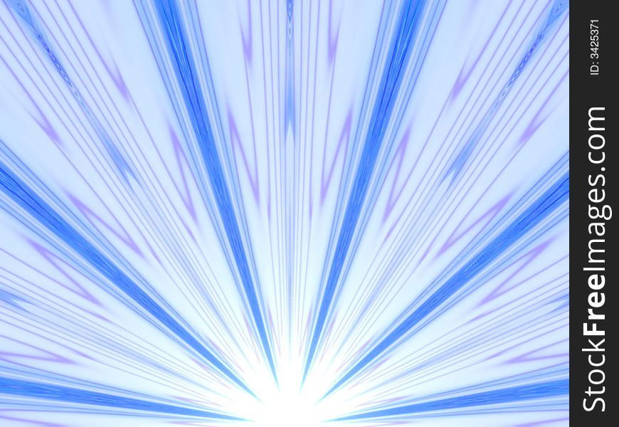 Blue beams, abstract background with light