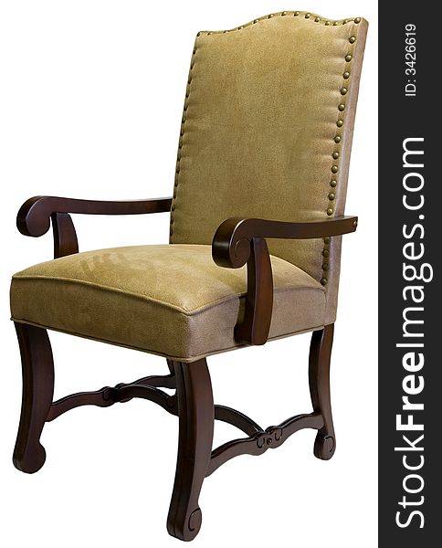 Traditional Style Accent Chair in Nail Head Trim