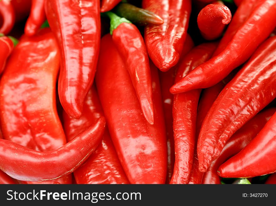 Fresh red paprika (pepper), background
