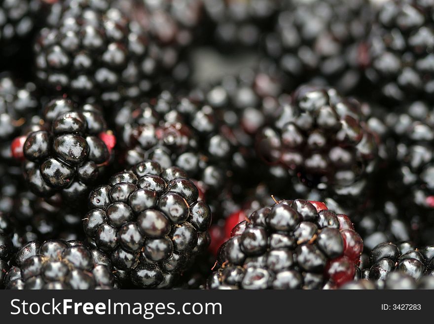 Fresh juicy blackberry, food background