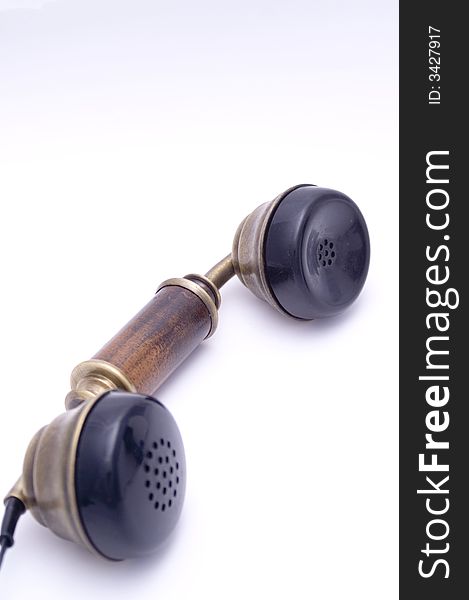 A brown  Vintage Telephone Headset