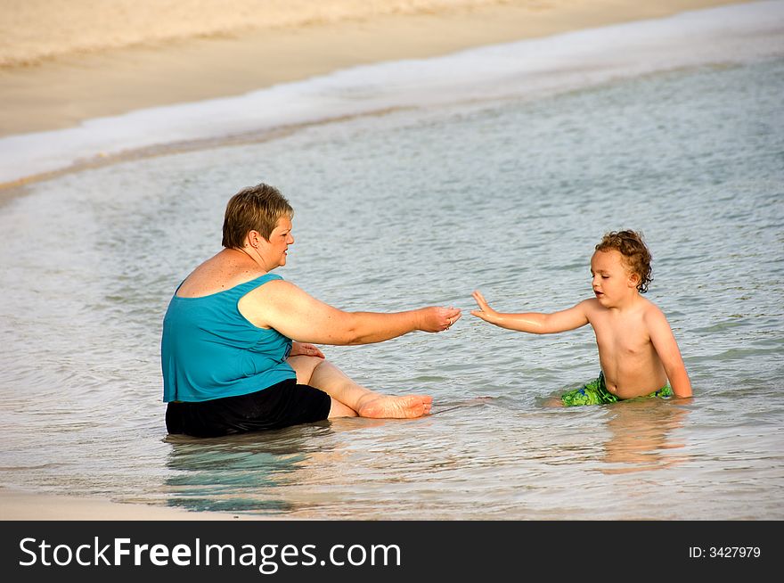 Playing In The Ocean