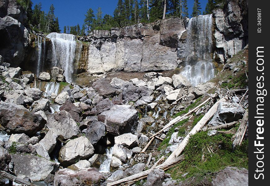 Paulina Falls is the Waterfall in Newberry Volcanic National Monument.