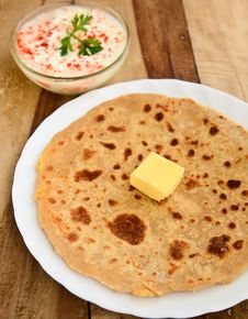 Indian Parantha &x28;stuffed Indian Bread&x29; Stock Photography Indian Parantha &x28;stuffed Indian Bread&x29; Stock Photography