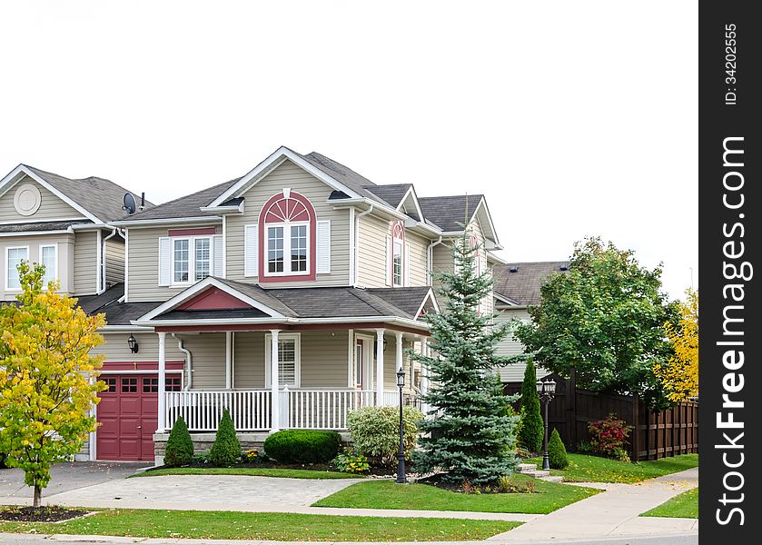 Detached family home in suburban development. Detached family home in suburban development