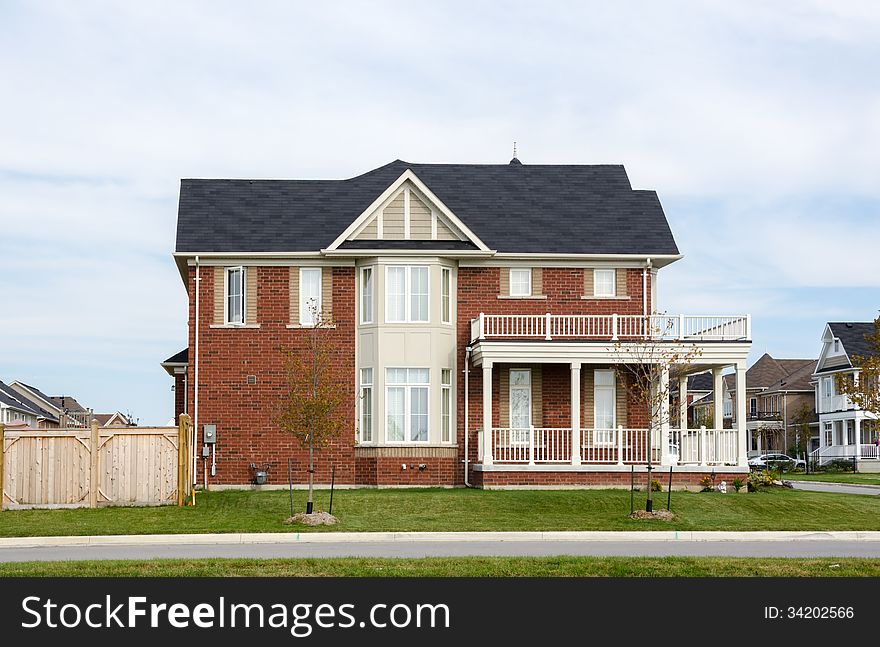 Detached family home in suburban development. Detached family home in suburban development