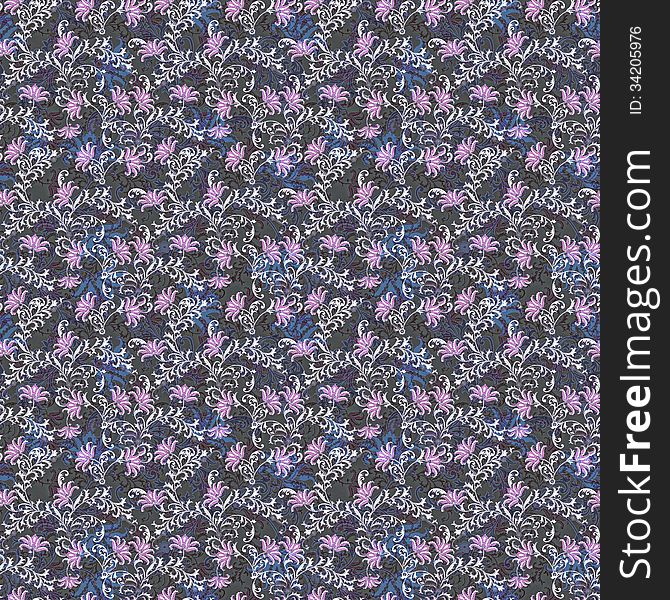 Seamless pattern of beautiful floral elements. Seamless pattern of beautiful floral elements