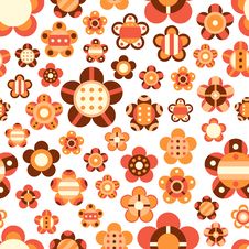 Seamless Pattern With Large And Small Bright Flowe Stock Images Seamless Pattern With Large And Small Bright Flowe Stock Images