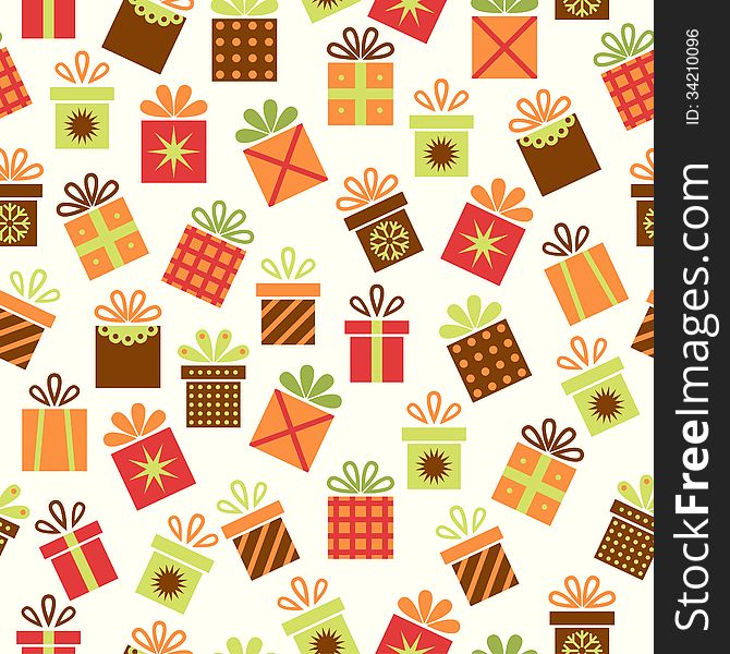 Seamless Background With Gifts