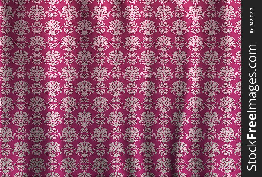 Seamless art pattern curtains wallpaper