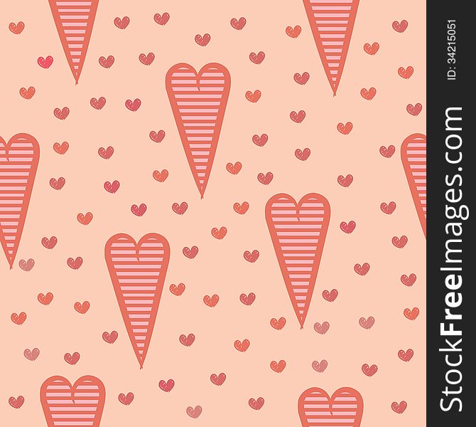 Seamless Pattern With Hearts