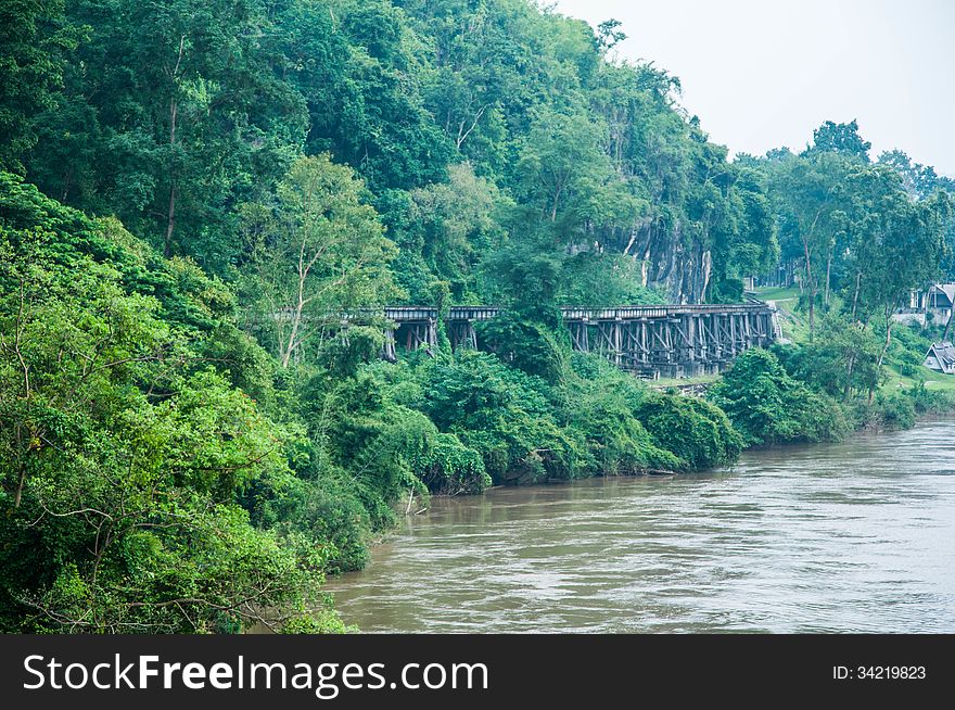 Death Railway in Kanchanaburi Thailand